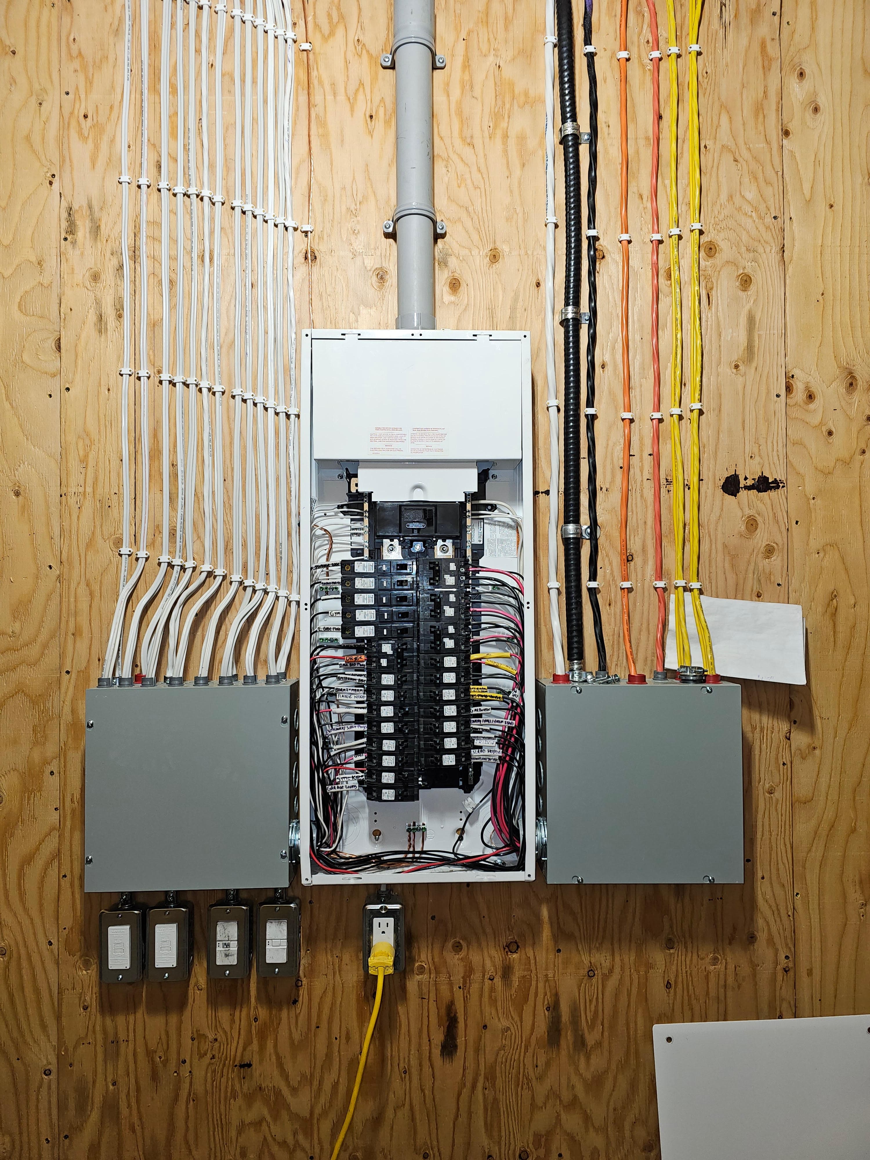 WLG Homes electrical panel installation by licensed electricians in Saskatoon